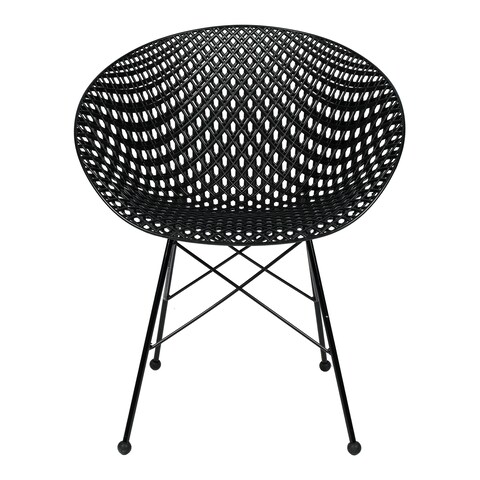 Jeffcoco Furniture industrial stylel Chair Modern Design Dining Chair For Home,Restaurant,Office Desk Reading,Coffee Shop,Indoor Outdoor Chair (Black)
