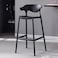 Jeffcoco Furniture Bar Stool, High Bar Chair Leisure Chair Bar Stool Outdoor Chair Home Bar Stool Plastic Chair Outdoor 4 leg High Chair (Black)