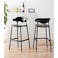 Jeffcoco Furniture Bar Stool, High Bar Chair Leisure Chair Bar Stool Outdoor Chair Home Bar Stool Plastic Chair Outdoor 4 leg High Chair (Black)