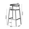 Jeffcoco Furniture Bar Stool, High Bar Chair Leisure Chair Bar Stool Outdoor Chair Home Bar Stool Plastic Chair Outdoor 4 leg High Chair (Grey)