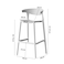 Jeffcoco Furniture Bar Stool, High Bar Chair Leisure Chair Bar Stool Outdoor Chair Home Bar Stool Plastic Chair Outdoor 4 leg High Chair (White)