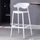 Jeffcoco Furniture Bar Stool, High Bar Chair Leisure Chair Bar Stool Outdoor Chair Home Bar Stool Plastic Chair Outdoor 4 leg High Chair (White)