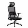 Jeffcoco Furniture Ergonomic Office Chair,High-Back With Wheels,Breathable Mesh, Comfortable Seat,Adjustable Back, Headrest, Soundproof wheel