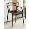 Jeffcoco Furniture Interior Design PP Chair Leisure Chair For Home Office Centre Place Dining Coffee Shop,Restaurant (White One Piece)