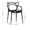 Jeffcoco Furniture Interior Design PP Chair Leisure Chair For Home Office Centre Place Dining Coffee Shop,Restaurant (White One Piece)