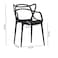 Jeffcoco Furniture Interior Design PP Chair Leisure Chair For Home Office Centre Place Dining Coffee Shop,Restaurant (White One Piece)
