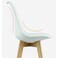 Jeffcoco Furniture Solid wood Bar Chair,Counter Stool For High Table,Back Support High Chair Home Bar Office (White)