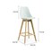 Jeffcoco Furniture Solid wood Bar Chair,Counter Stool For High Table,Back Support High Chair Home Bar Office (White)