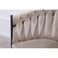 Jeffcoco Furniture Outdoor garden Bistro sofa chair, patio furniture, woven metal frame, sponge seat, Outdoor balcony single Seat chair, Waterproof Brown Beige Chair