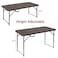 Jeffcoco Furniture Wood Design Outdoor Camping Table,Heavy Duty Plastic Outdoor Folding Picnic Table,Folding Trestle Table (1.2M Brown)
