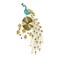 Jeffcoco Furniture Metal Wall clock one piece home Wall Art decoration luxury battery powered peacock clock, for the living room, bedroom decoration hotel lobby art display