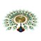 Jeffcoco Furniture Metal Wall clock one piece home Wall Art decoration luxury battery powered peacock clock, for the living room, bedroom decoration hotel lobby art display