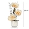 Jeffcoco Furniture Artificial flower,Artificial plants with Holder Plate Home Decor indoor, outdoor, Garden,Table Desk decoration For Housewarming Gift (Yellow)