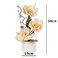 Jeffcoco Furniture Artificial flower,Artificial plants with Holder Plate Home Decor indoor, outdoor, Garden,Table Desk decoration For Housewarming Gift (Yellow)
