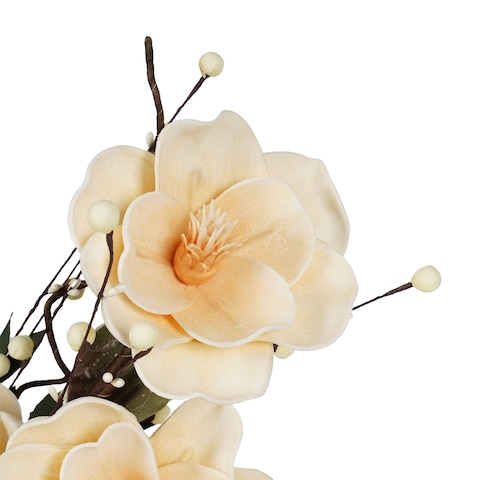 Jeffcoco Furniture Artificial flower,Artificial plants with Holder Plate Home Decor indoor, outdoor, Garden,Table Desk decoration For Housewarming Gift (Yellow)
