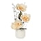 Jeffcoco Furniture Artificial flower,Artificial plants with Holder Plate Home Decor indoor, outdoor, Garden,Table Desk decoration For Housewarming Gift (Yellow)