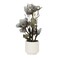 Jeffcoco Furniture Artificial flower,Artificial plants with Holder Plate Home Decor indoor, outdoor, Garden,Table Desk decoration For Housewarming Gift (Grey)
