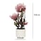 Jeffcoco Furniture Artificial flower,Artificial plants with Holder Plate Home Decor indoor, outdoor, Garden,Table Desk decoration For Housewarming Gift (Pink)