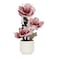 Jeffcoco Furniture Artificial flower,Artificial plants with Holder Plate Home Decor indoor, outdoor, Garden,Table Desk decoration For Housewarming Gift (Pink)