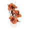 Jeffcoco Furniture Artificial flower,Artificial plants with Holder Plate Home Decor indoor, outdoor, Garden,Table Desk decoration For Housewarming Gift (Orange)