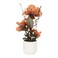 Jeffcoco Furniture Artificial flower,Artificial plants with Holder Plate Home Decor indoor, outdoor, Garden,Table Desk decoration For Housewarming Gift (Orange)