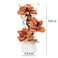 Jeffcoco Furniture Artificial flower,Artificial plants with Holder Plate Home Decor indoor, outdoor, Garden,Table Desk decoration For Housewarming Gift (Orange)