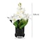 Jeffcoco Furniture Artificial flower,Artificial plants with Holder Plate Home Decor Corner,indoor, outdoor, Garden, decoration For House Decorative Art Display (White)