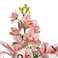 Jeffcoco Furniture Artificial flower,Artificial plants with Holder Plate Home Decor Corner,indoor, outdoor, Garden, decoration For House Decorative Art Display (Light Pink)