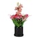 Jeffcoco Furniture Artificial flower,Artificial plants with Holder Plate Home Decor Corner,indoor, outdoor, Garden, decoration For House Decorative Art Display (White)