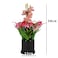 Jeffcoco Furniture Artificial flower,Artificial plants with Holder Plate Home Decor Corner,indoor, outdoor, Garden, decoration For House Decorative Art Display (White)