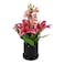 Jeffcoco Furniture Artificial flower,Artificial plants with Holder Plate Home Decor Corner,indoor, outdoor, Garden, decoration For House Decorative Art Display (White)