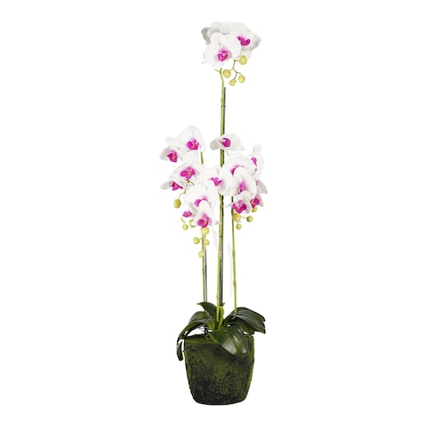 Jeffcoco Furniture Artificial flower,Artificial plants with Holder Plate Home Decor Corner,indoor, outdoor, Garden, decoration For House Decorative art (Light Pink)