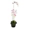 Jeffcoco Furniture Artificial flower,Artificial plants with Holder Plate Home Decor Corner,indoor, outdoor, Garden, decoration For House Decorative art (Light Pink)