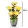 Jeffcoco Furniture Home Decor Artificial flower,Artificial plants indoor, outdoor Office Table Display, Garden decoration For Housewarming Gift potted (Yellow)