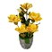 Jeffcoco Furniture Home Decor Artificial flower,Artificial plants indoor, outdoor Office Table Display, Garden decoration For Housewarming Gift potted (Yellow)