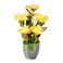 Jeffcoco Furniture Home Decor Artificial flower,Artificial plants indoor, outdoor Office Table Display, Garden decoration For Housewarming Gift potted (Yellow)
