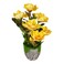 Jeffcoco Furniture Home Decor Artificial flower,Artificial plants indoor, outdoor Office Table Display, Garden decoration For Housewarming Gift potted (Yellow)