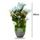 Jeffcoco Furniture Home Decor Artificial flower,Artificial plants indoor, outdoor Office Table Display, Garden decoration For Housewarming Gift potted (Blue)