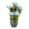Jeffcoco Furniture Home Decor Artificial flower,Artificial plants indoor, outdoor Office Table Display, Garden decoration For Housewarming Gift potted (Blue)