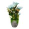 Jeffcoco Furniture Home Decor Artificial flower,Artificial plants indoor, outdoor Office Table Display, Garden decoration For Housewarming Gift potted (Blue)