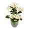 Jeffcoco Furniture Home Decor Artificial flower,Artificial plants indoor, outdoor Office Table Display, Garden decoration For Housewarming Gift potted (White)