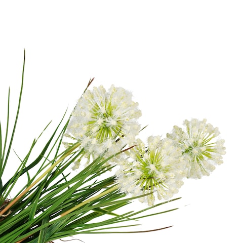 Jeffcoco Furniture Home Decor Artificial Plant Gift Set of 3 Reed grass simulation plant fake flower simulation flower green tree decoration for indoor,living room(White)