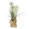 Jeffcoco Furniture Home Decor Artificial Plant Gift Set of 3 Reed grass simulation plant fake flower simulation flower green tree decoration for indoor,living room(White)
