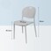 Jeffcoco Furniture Modern Mid Century Premium Plastic Chair,Curved Back Dining Chairs For Kitchen Garden Lounge Meeting Room,1PCS White
