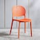 Jeffcoco Furniture Modern Mid Century Premium Plastic Chair,Curved Back Dining Chairs For Kitchen Garden Lounge Meeting Room,1PCS Orange