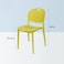 Jeffcoco Furniture Modern Mid Century Premium Plastic Chair,Curved Back Dining Chairs For Kitchen Garden Lounge Meeting Room,1PCS Yellow
