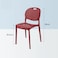 Jeffcoco Furniture Modern Mid Century Premium Plastic Chair,Curved Back Dining Chairs For Kitchen Garden Lounge Meeting Room,1PCS Red