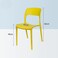 Jeffcoco Furniture Modern Mid Century Premium Plastic Chair,Curved Back Dining Chairs For Kitchen Garden Lounge Meeting Room,1PCS Yellow