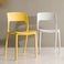Jeffcoco Furniture Modern Mid Century Premium Plastic Chair,Curved Back Dining Chairs For Kitchen Garden Lounge Meeting Room,1PCS Yellow