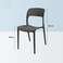 Jeffcoco Furniture Modern Mid Century Premium Plastic Chair,Curved Back Dining Chairs For Kitchen Garden Lounge Meeting Room,1PCS Grey